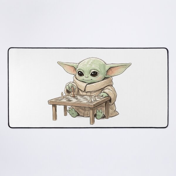 Item preview, BABY YODA PLAYING CHESS designed and sold by LIS AND MELIVERSO.