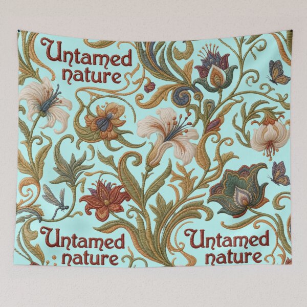 Item preview, Untamed Nature With Fantasy Flowers Butterflies and Dragonflies designed and sold by Ciervo Primavera.