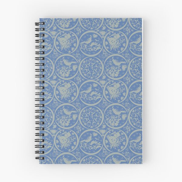 Item preview, Floral Travel Snapshots Circles Sage on Blue designed and sold by Digitalmyth's Designs.