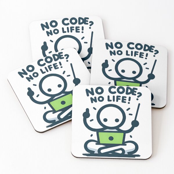 Item preview, No Code No Life Funny Stickman Programmer Design designed and sold by Zenith Design.