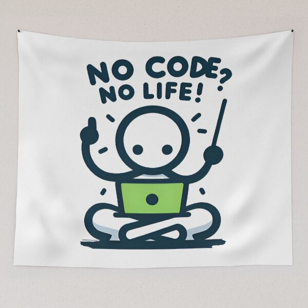 Item preview, No Code No Life Funny Stickman Programmer Design designed and sold by Zenith Design.