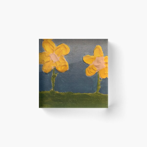 Flowers Acrylic Block
