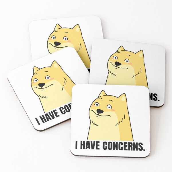 Item preview, I Have Concerns -- skeptical dog designed and sold by The Sporty Nerd.