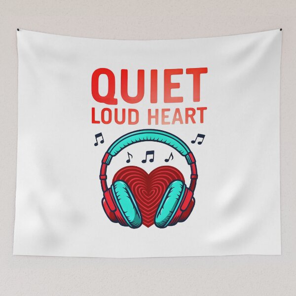 Item preview, Quiet Loud Heart – Music Lover Headphones  designed and sold by Dazzle-Sizzle.