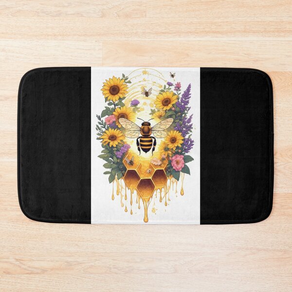 Item preview, Sunflower Honeycomb Bee Art for Honey Bee Keepers designed and sold by owi-art.