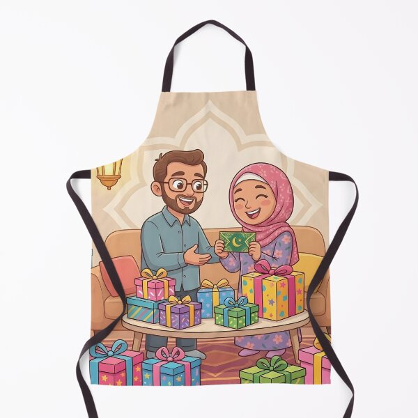 Item preview, Eid Couple - Muslim Husband and Wife with Gifts and Eidi designed and sold by WowDezign.