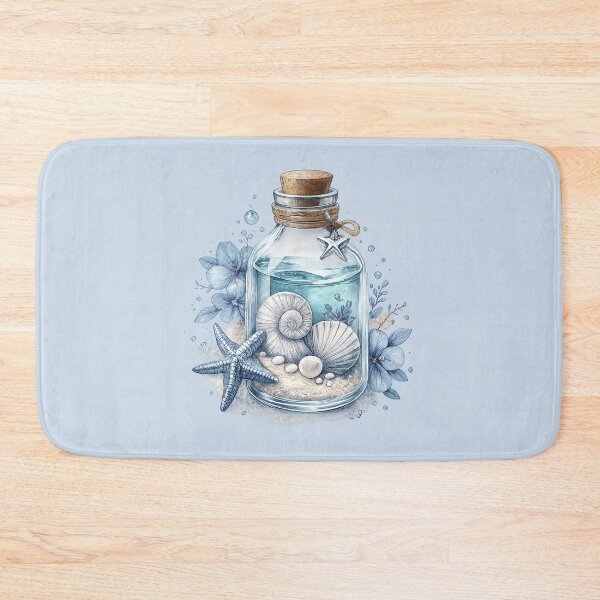 Item preview, Ocean Memory Bottle – Seashell Beach Aesthetic Coastal Design designed and sold by Aura.Creative.