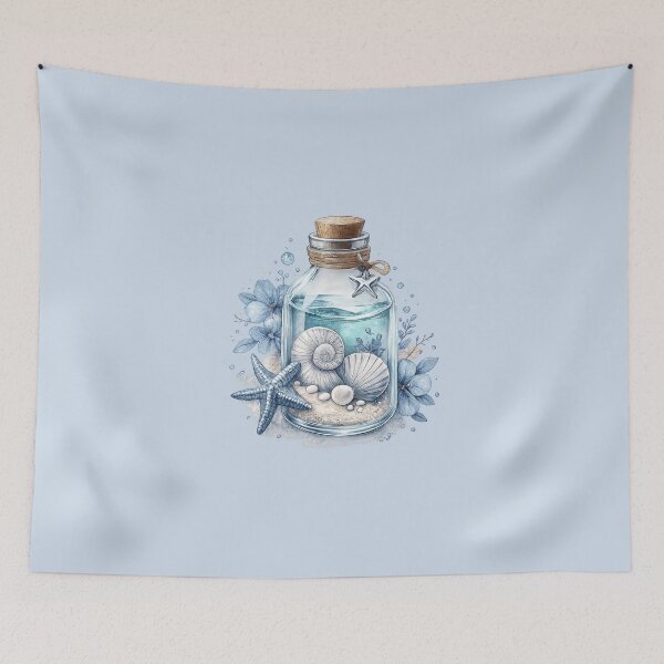Item preview, Ocean Memory Bottle – Seashell Beach Aesthetic Coastal Design designed and sold by Aura.Creative.