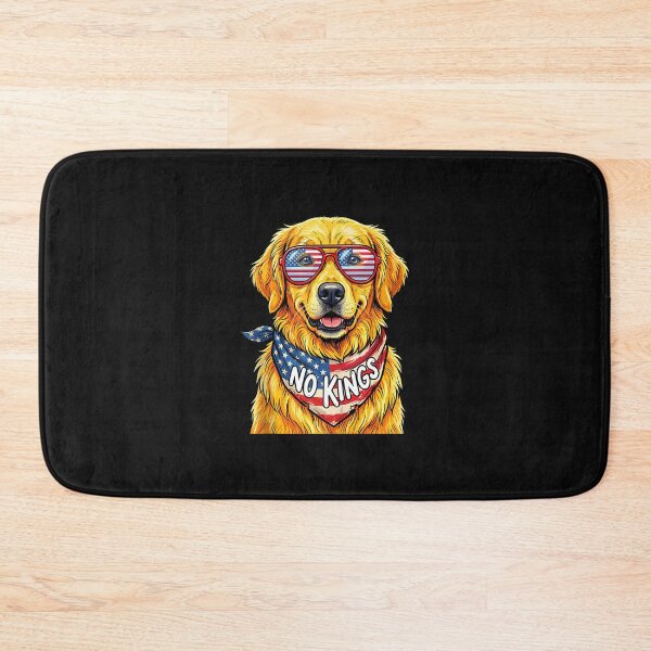 Item preview, No Kings In America Golden Retriever Dog designed and sold by yartyartyart.