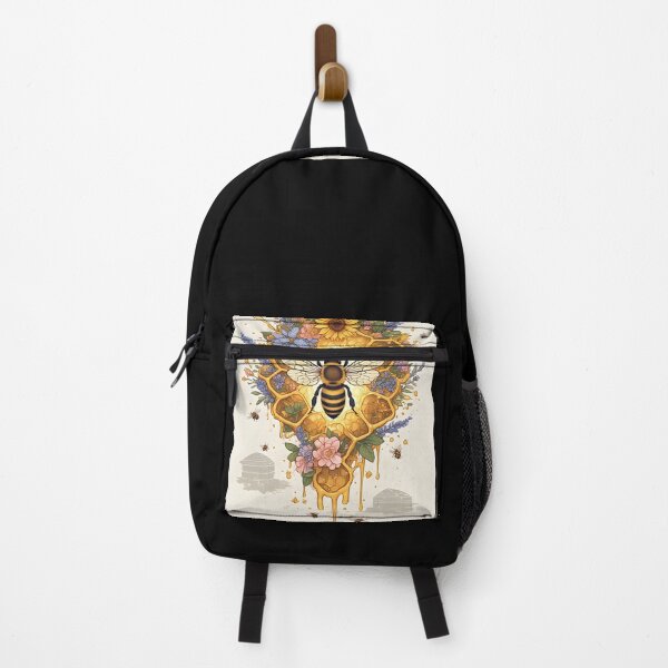 Item preview, Floral Honeycomb Bee Art for Honey Bee Keepers designed and sold by owi-art.