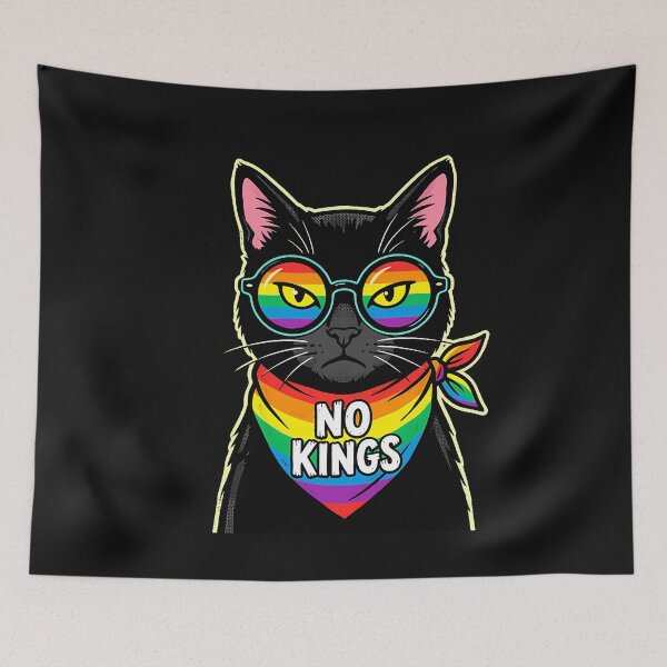 Item preview, No Kings In America Funny Cat designed and sold by yartyartyart.
