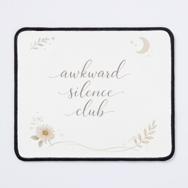 Item preview, Awkward Silence Club Aesthetic Minimal Quote Design designed and sold by Sanika arts .