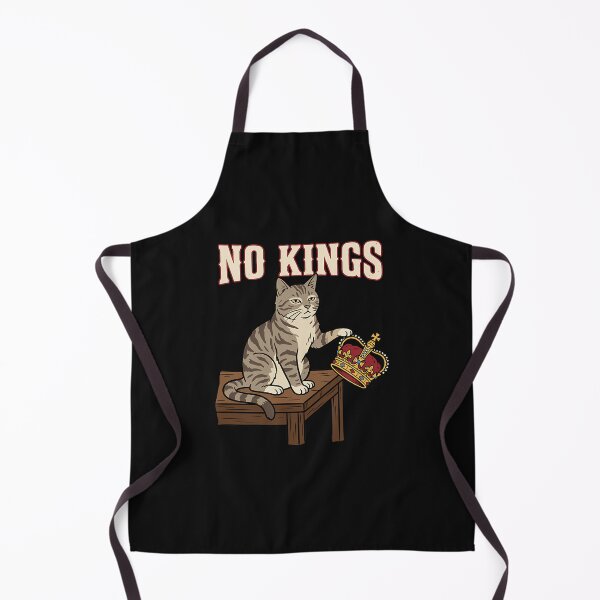 Item preview, No Kings Funny Cat Pushing Crown Meme Anti Royalist designed and sold by yartyartyart.