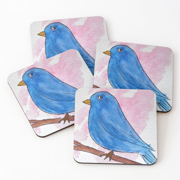 Item preview, A Bluebird in watercolor  designed and sold by OzzyluArt.
