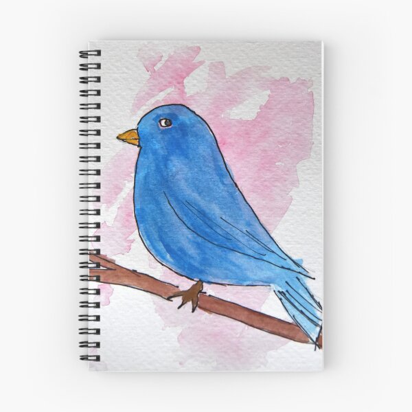 Item preview, A Bluebird in watercolor  designed and sold by OzzyluArt.