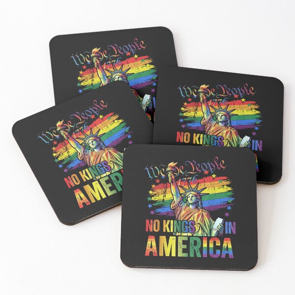 Item preview, No Kings In America Retro Political Lgbtq Pride Rainbow designed and sold by yartyartyart.