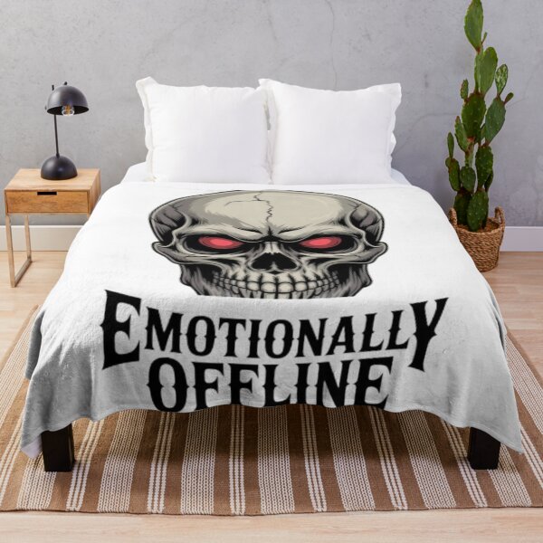 Item preview, Emotionally Offline Skull – Dark Gothic Attitude Graphic Design designed and sold by NewUSShop.