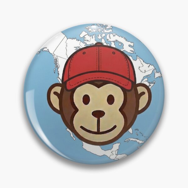Item preview, Travel Monkey – North America – Baseball Cap – Circle Badge Design designed and sold by MyMonkeyMerch.