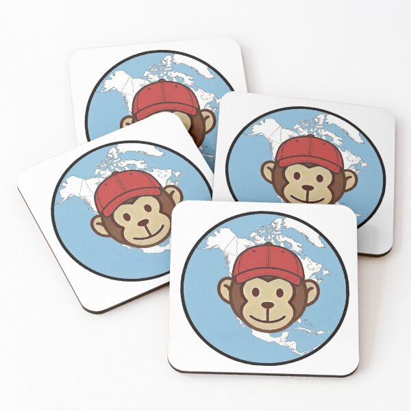 Item preview, Travel Monkey – North America – Baseball Cap – Circle Badge Design designed and sold by MyMonkeyMerch.
