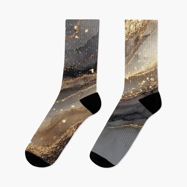 Item preview, Midnight Black and Champagne Fluid Resin with Gilded Stardust designed and sold by Nine Lives Studio.