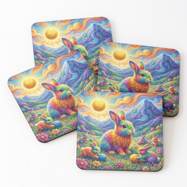 Item preview, Yarn Rabbits in a Yarn Meadow designed and sold by Tridentulus.
