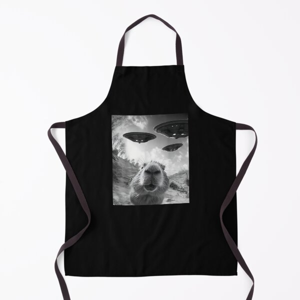 Item preview, Funny Capybara Selfie with UFOs Weird Graphic Alien UFO designed and sold by Cheesymatiion.