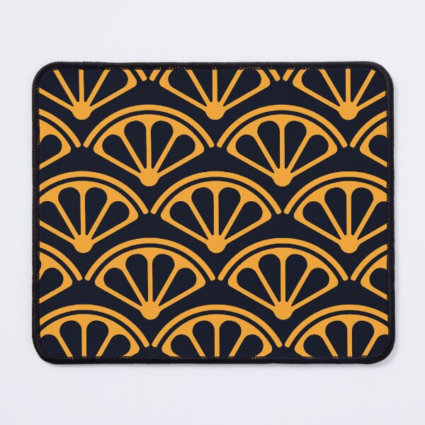 Item preview, Art Deco Golden and Black Rounded Fan Pattern designed and sold by DEC02.
