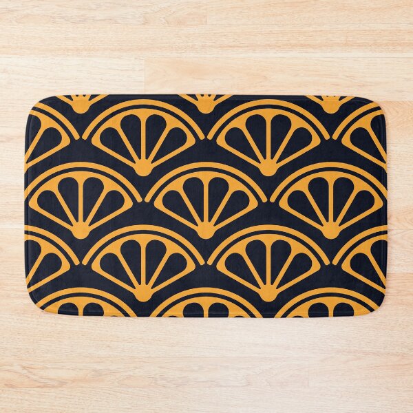 Item preview, Art Deco Golden and Black Rounded Fan Pattern designed and sold by DEC02.