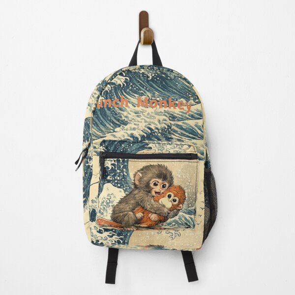 Item preview, Cute Surfing Monkey Ukiyoe Edo Beauty Great Wave designed and sold by SakuraMarket26.