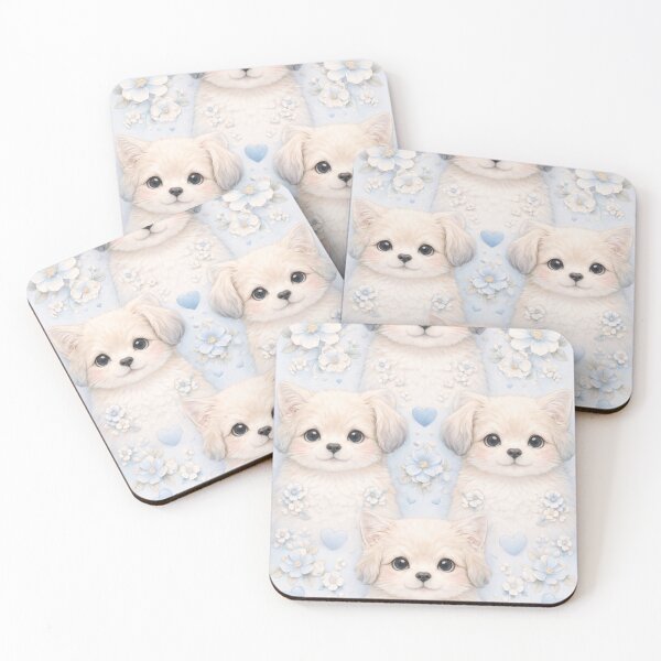 Item preview, Cute Pastel Dog Aesthetic Phone Case | Kawaii Puppy Floral Pattern | Soft Blue Dog Lover Design designed and sold by StickerMoodLab.