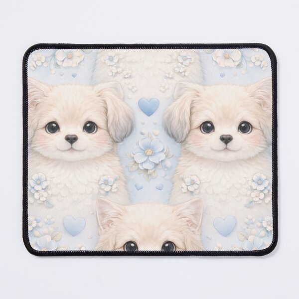 Item preview, Cute Pastel Dog Aesthetic Phone Case | Kawaii Puppy Floral Pattern | Soft Blue Dog Lover Design designed and sold by StickerMoodLab.