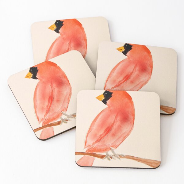 Item preview, a red cardinal on watercolor   designed and sold by OzzyluArt.