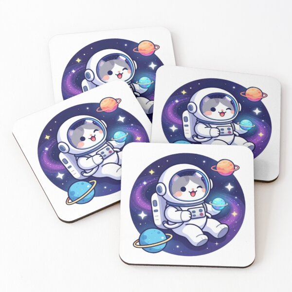 Item preview, Cute Astronaut Cat Floating in Space Kawaii Design designed and sold by NISIN.
