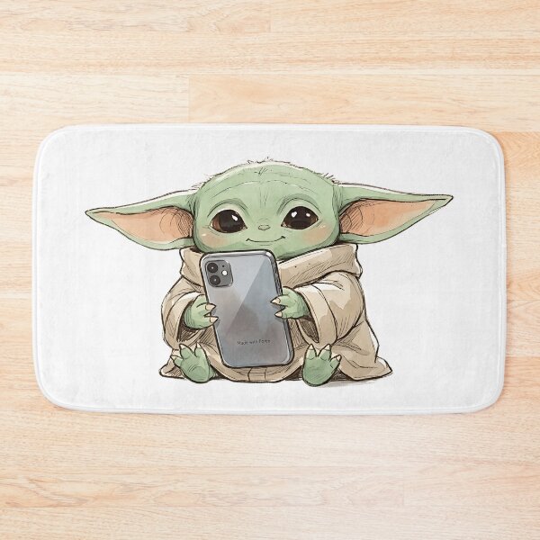 Item preview, BABY YODA WITH SMARTPHONE designed and sold by LIS AND MELIVERSO.