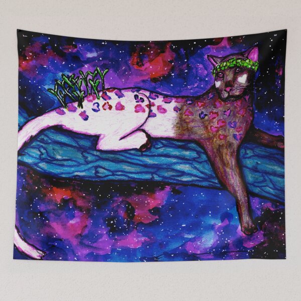 Item preview, Whimsical Nature Illustration: Colorful Leopard Galaxy designed and sold by LucilleErebus.
