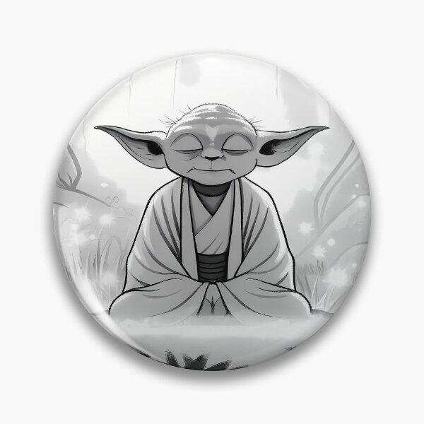 Item preview, Meditation Artistic Characters Black White Illustrations Dynamic Designs designed and sold by ART ATTACK ZONE.