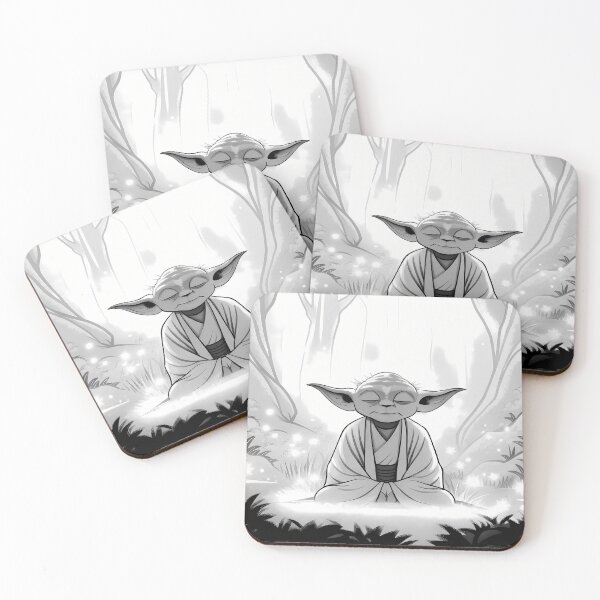 Item preview, Meditation Artistic Characters Black White Illustrations Dynamic Designs designed and sold by ART ATTACK ZONE.