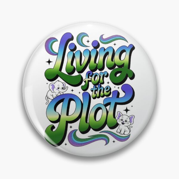 Item preview, Living for the Plot – Retro Gradient Whimsical Character Graphic designed and sold by NewUSShop.