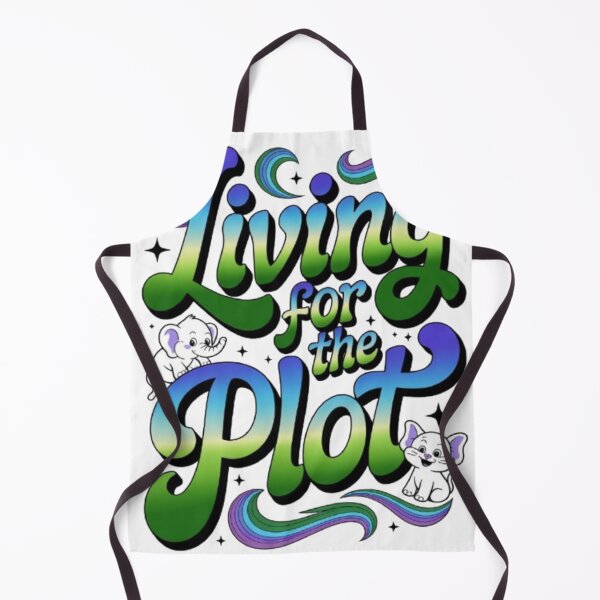 Item preview, Living for the Plot – Retro Gradient Whimsical Character Graphic designed and sold by NewUSShop.