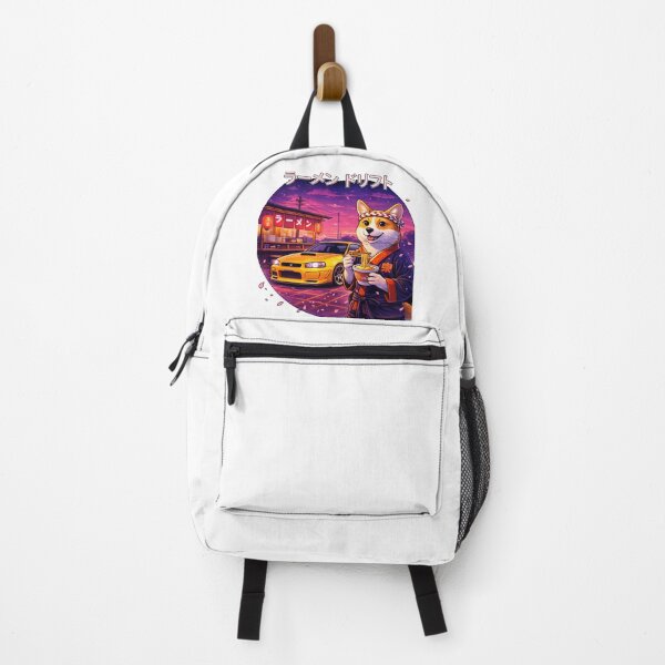 Item preview, Ramen Drift Shiba in a Neon Street Night designed and sold by ELmestka.