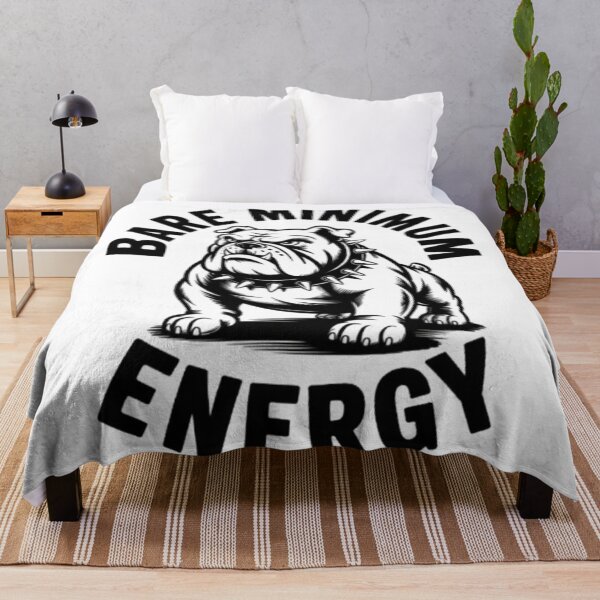 Item preview, Bare Minimum Energy – Vintage Bulldog Attitude Graphic Design designed and sold by NewUSShop.