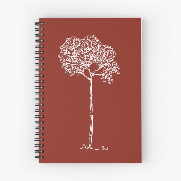Item preview, Almond Tree Handdrawn Minimalist Botanical Ink Illustration Rust Red designed and sold by SWSandraWechner.