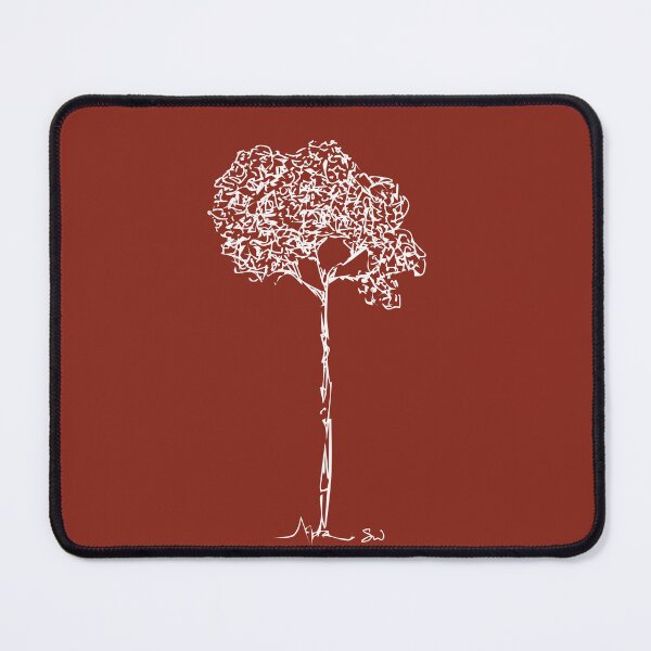 Item preview, Almond Tree Handdrawn Minimalist Botanical Ink Illustration Rust Red designed and sold by SWSandraWechner.