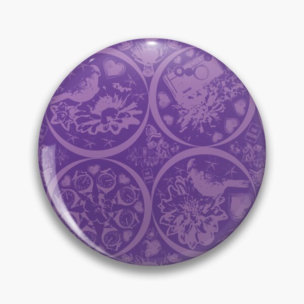 Item preview, Floral Travel Snapshots Circles Purple designed and sold by Digitalmyth's Designs.