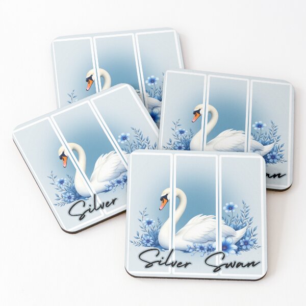 Item preview, Silver Swan: Luminous Grace Watercolor Art designed and sold by PriyaMagic.