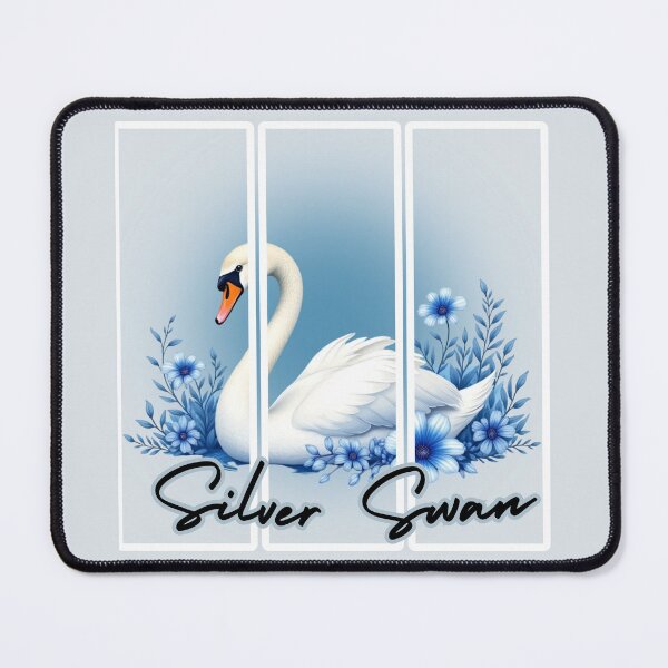 Item preview, Silver Swan: Luminous Grace Watercolor Art designed and sold by PriyaMagic.