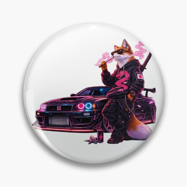 Item preview, Neon Fox Drift — Night Runner designed and sold by ELmestka.