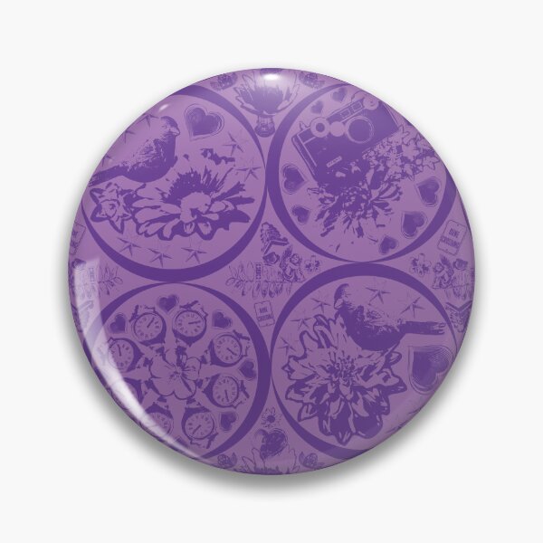 Item preview, Floral Travel Snapshots Circles Purples designed and sold by Digitalmyth's Designs.