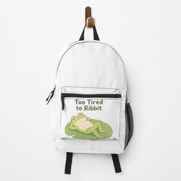 Item preview, Funny spring Frog Too Tired to Ribbit Cute Frog Cartoon T-Shirt designed and sold by Uglyandcute.