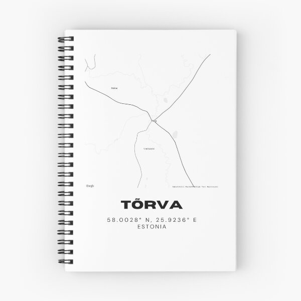 Item preview, Tõrva Estonia Coordinates Print | 58.0028° N 25.9236° E | Minimalist City Wall Art designed and sold by RM-Journey.
